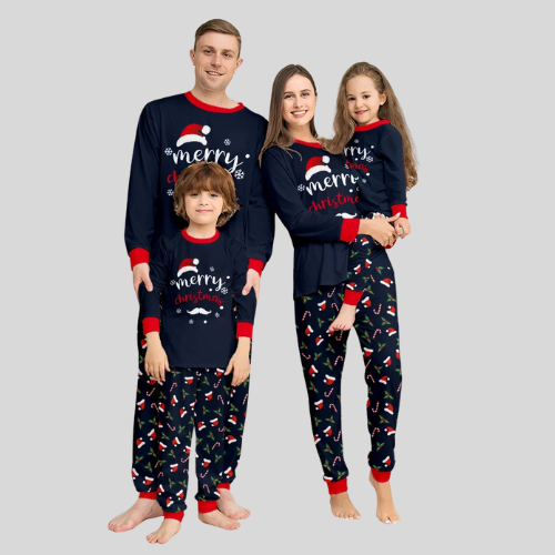 Merry Christmas Print Pajamas Set