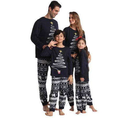 Xmas Firework Print Matching Pajamas Set