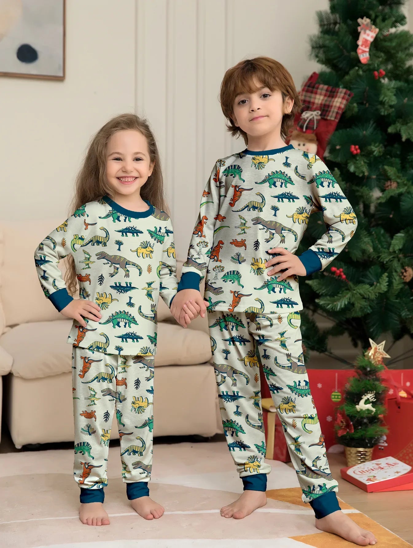 Christmas Dinosaur Print Outfits