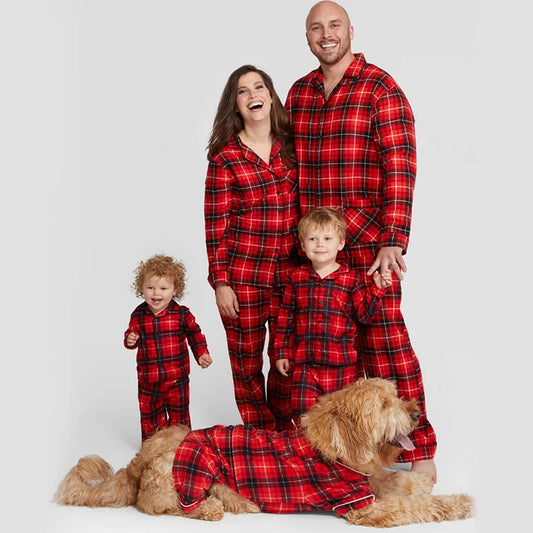 Christmas Plaid Cotton Family Matching set