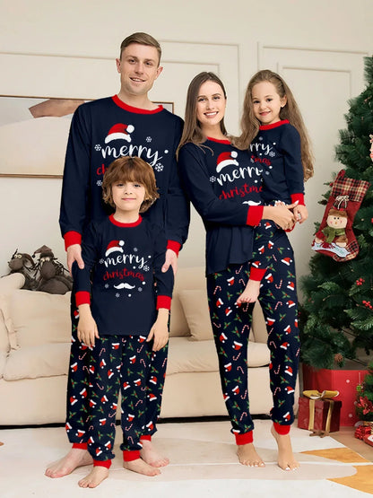 Merry Christmas Print Pajamas Set
