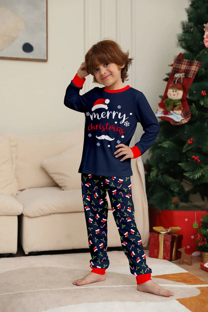Merry Christmas Print Pajamas Set